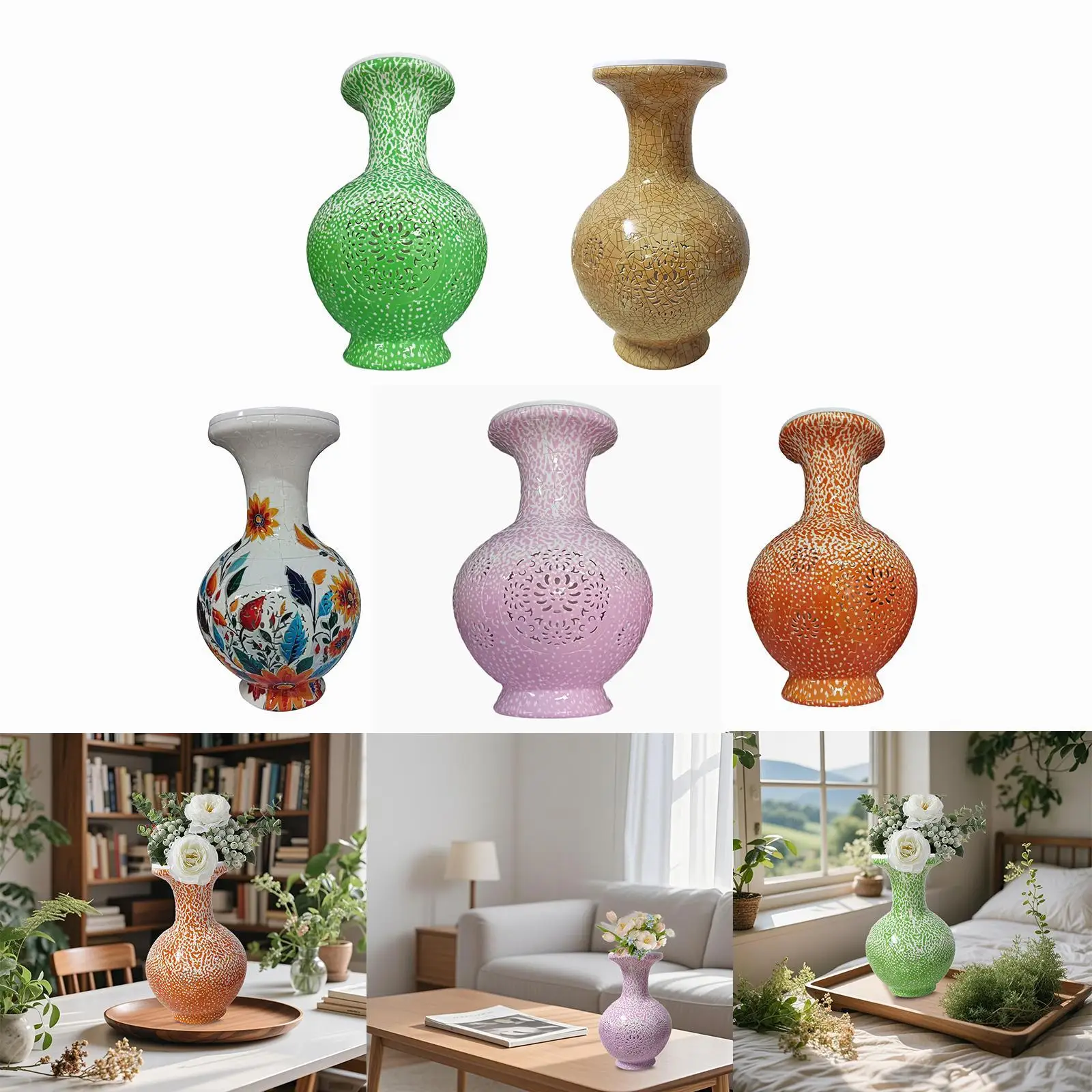 

DIY 3D Puzzle Flower Vase Flower Arrangement Educational Toy Decorative Floral