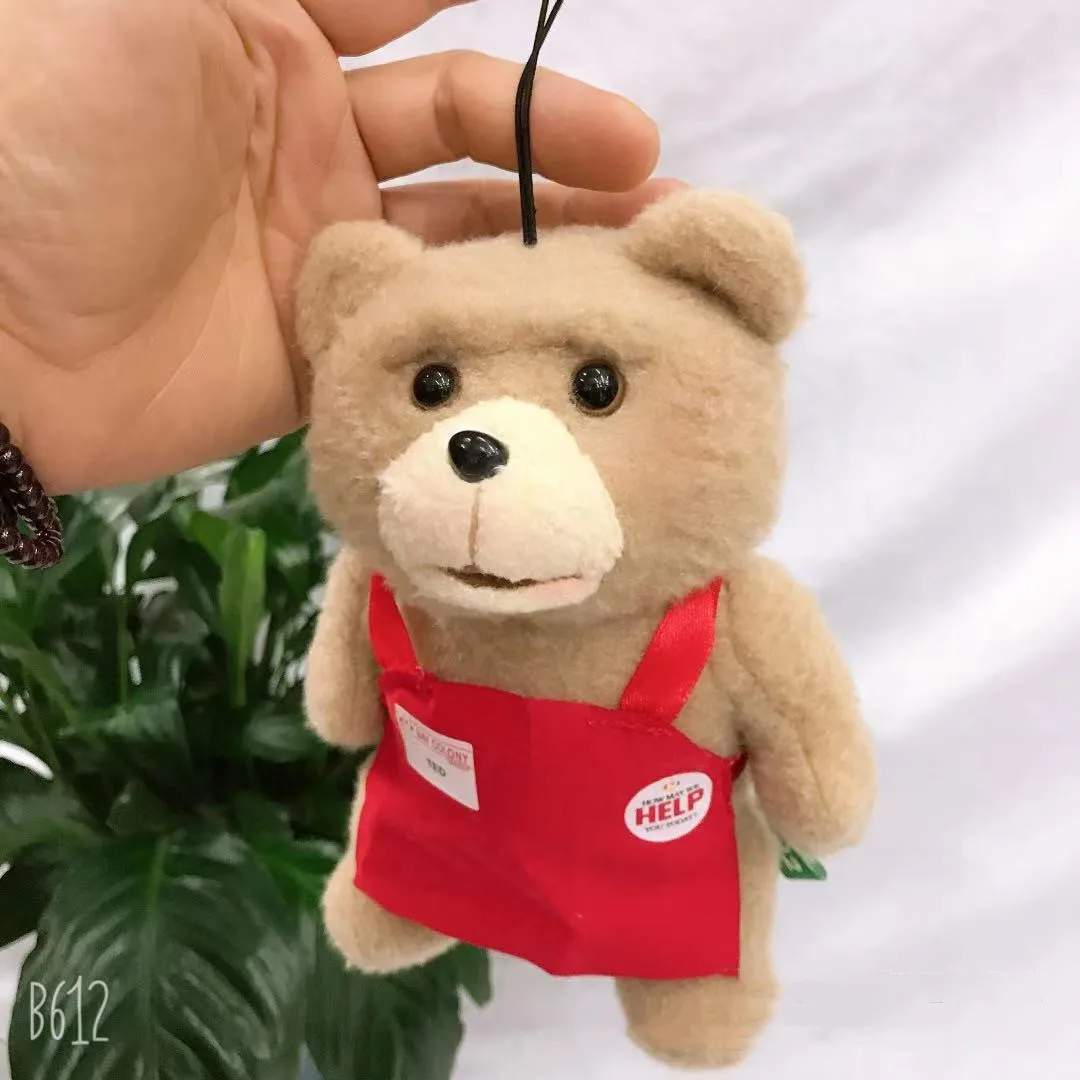 Movie Teddy Bear Ted 2 Plush Toys In Apron Soft Stuffed Animals Plush pendant 20cm A birthday present for a good friend