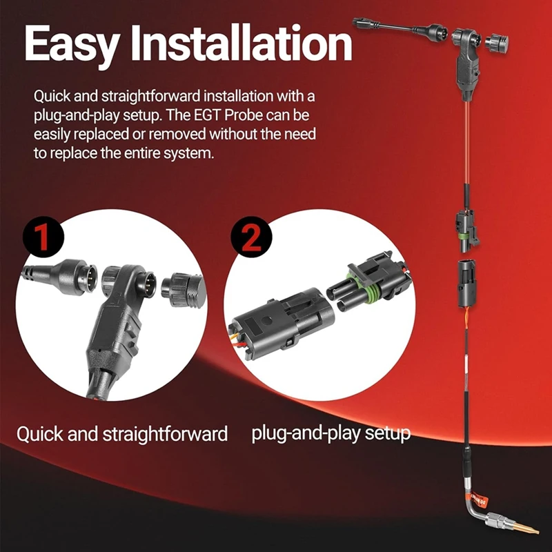 Super Sale 98620 EAS EGT Probe Kit for Edge CTS3, CTS2, CS2, CTS & CS Insight Monitor - Expandable Exhaust Gas Temperature Senso