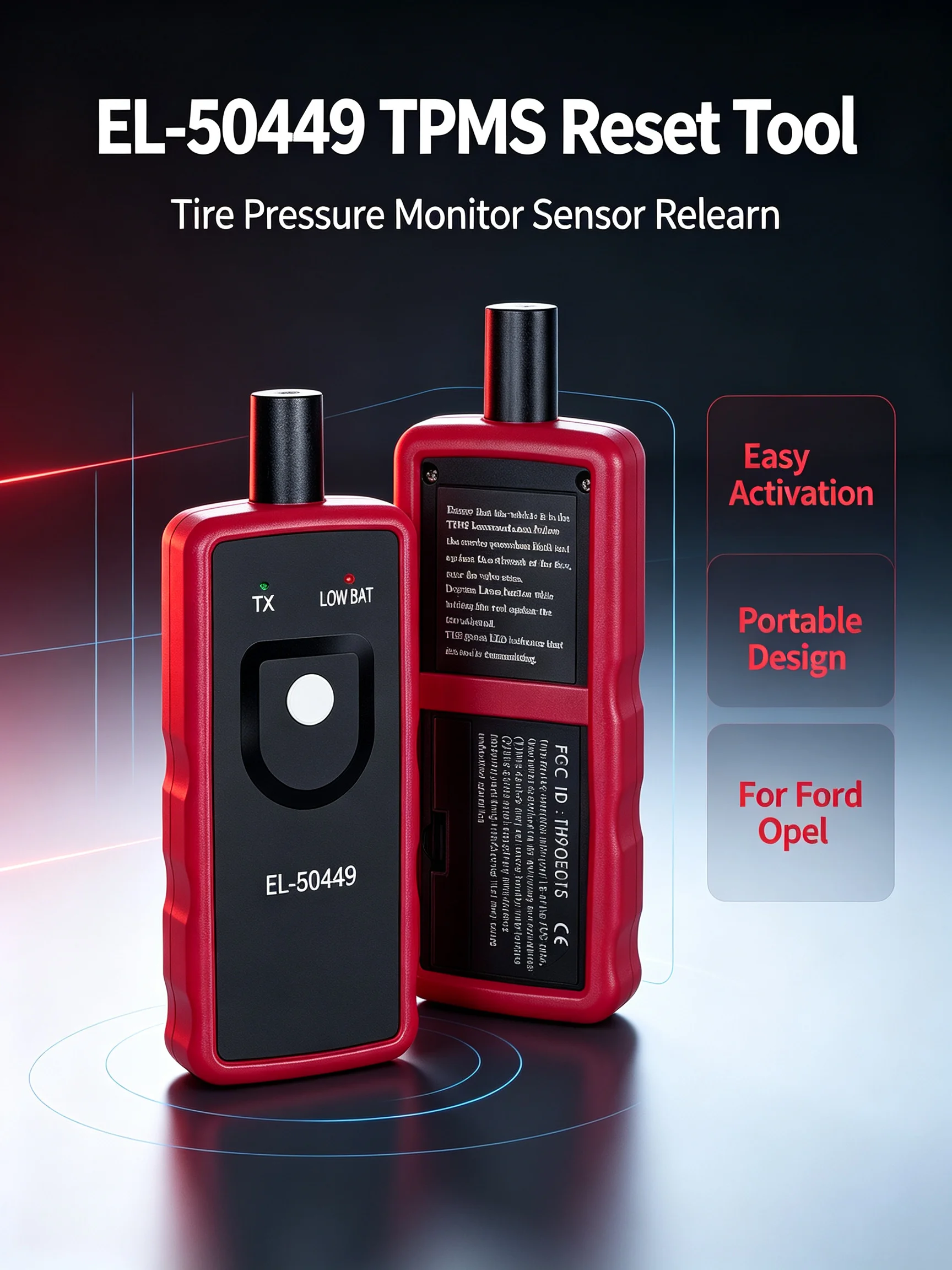 EL50449 Auto OBD2 Car Parts Tire Pressure Monitoring Sensor OEC‑T5 EL‑50449 TPMS Electronic Reset Relearn Tool EL‑50448 For Ford Opel Buick Chevrolet