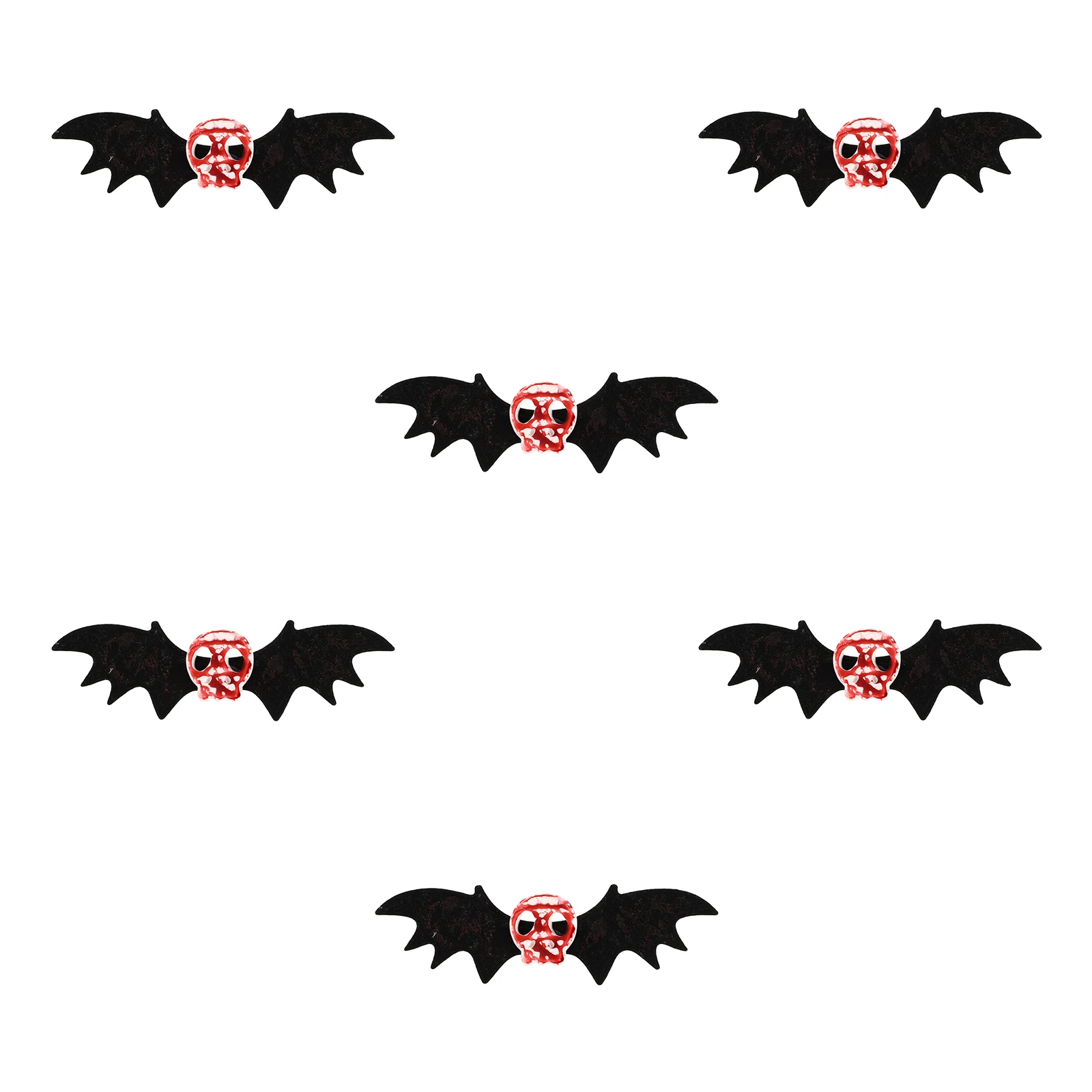 

6pcs Bat Skull Hairpins Halloween Costume Accessories Lightweight Durable Classic Design Festival Party Decorations