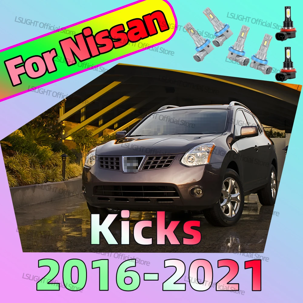 

2/6 шт. для Nissan Kicks 2016-2021 2017 2018 2019 2020 двухсторонние 3570 CSP дальние ближние фары 6000K противотуманные фары 12 В светодиодные