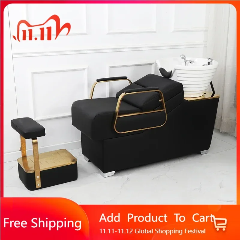 

Cosmetic Shampoo Bed Seats Italian Lying Light Luxury Recliner Pedicure Spa Foot Chair Basin Japanese Cadeira Hotel Furniture