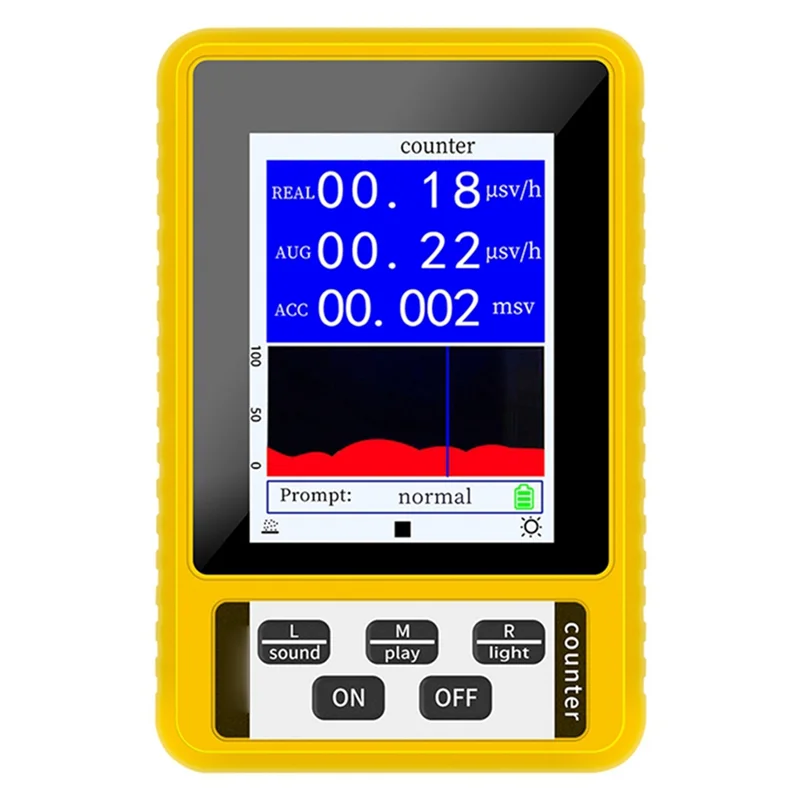 B37B-Nuclear Radiation Detector With LCD Display Screen Dosimeter Detectors Beta Gamma X-Ray Tester Portable