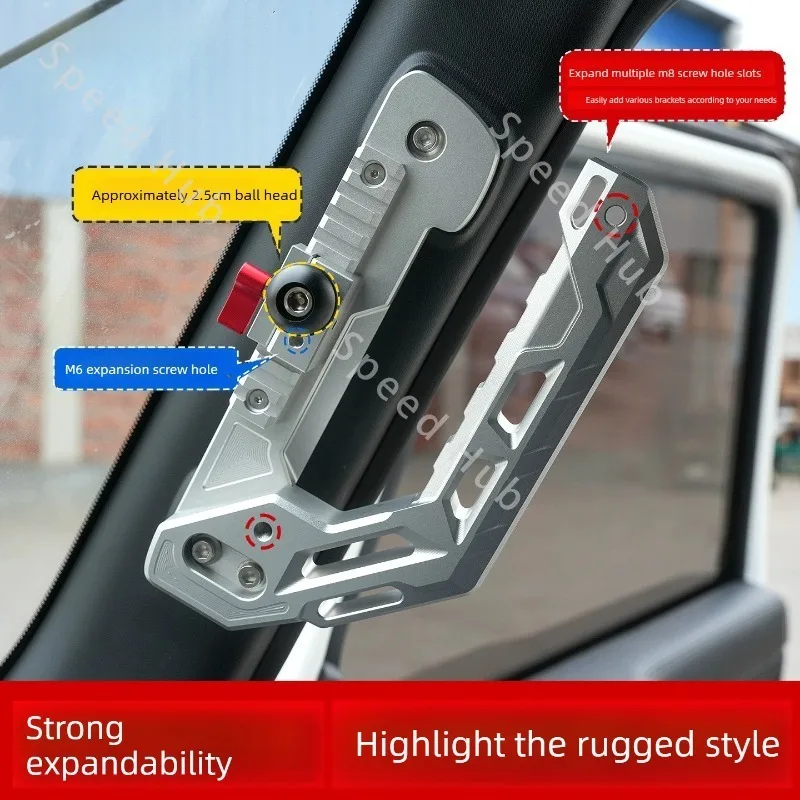 For BAW 212 BAIC 212 T01 2024-2026 Modified Multifunctional A-pillar Handle  Aluminum Alloy Mobile Phone Expansion Bracket