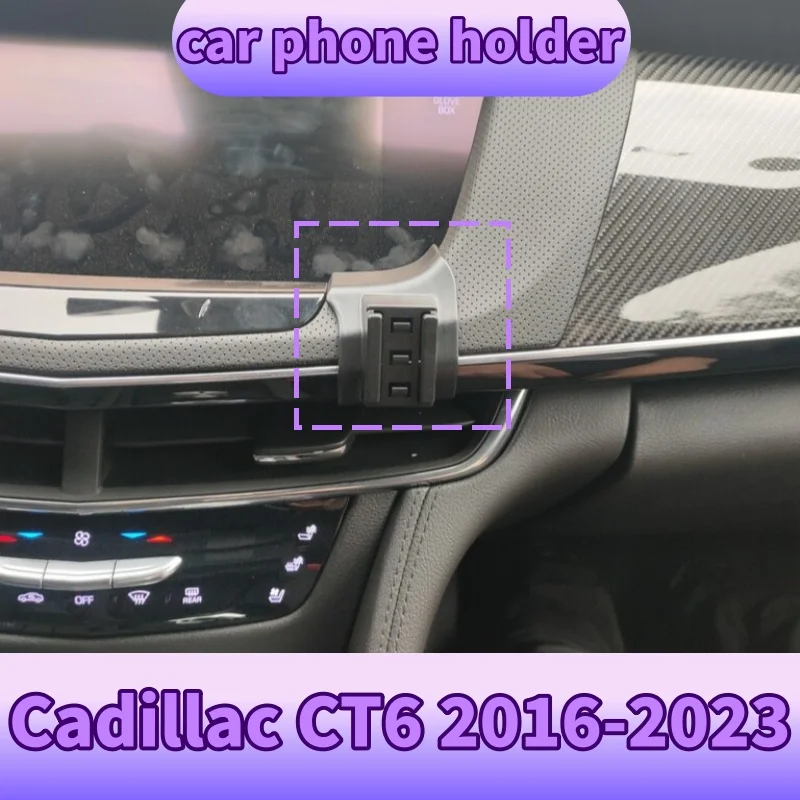 High‑Quality Car Phone Holder&Base for Cadillac CT6 2016‑2023,Sturdy Anti‑Shake,No Effect on Air‑Vent Airflow After Installation