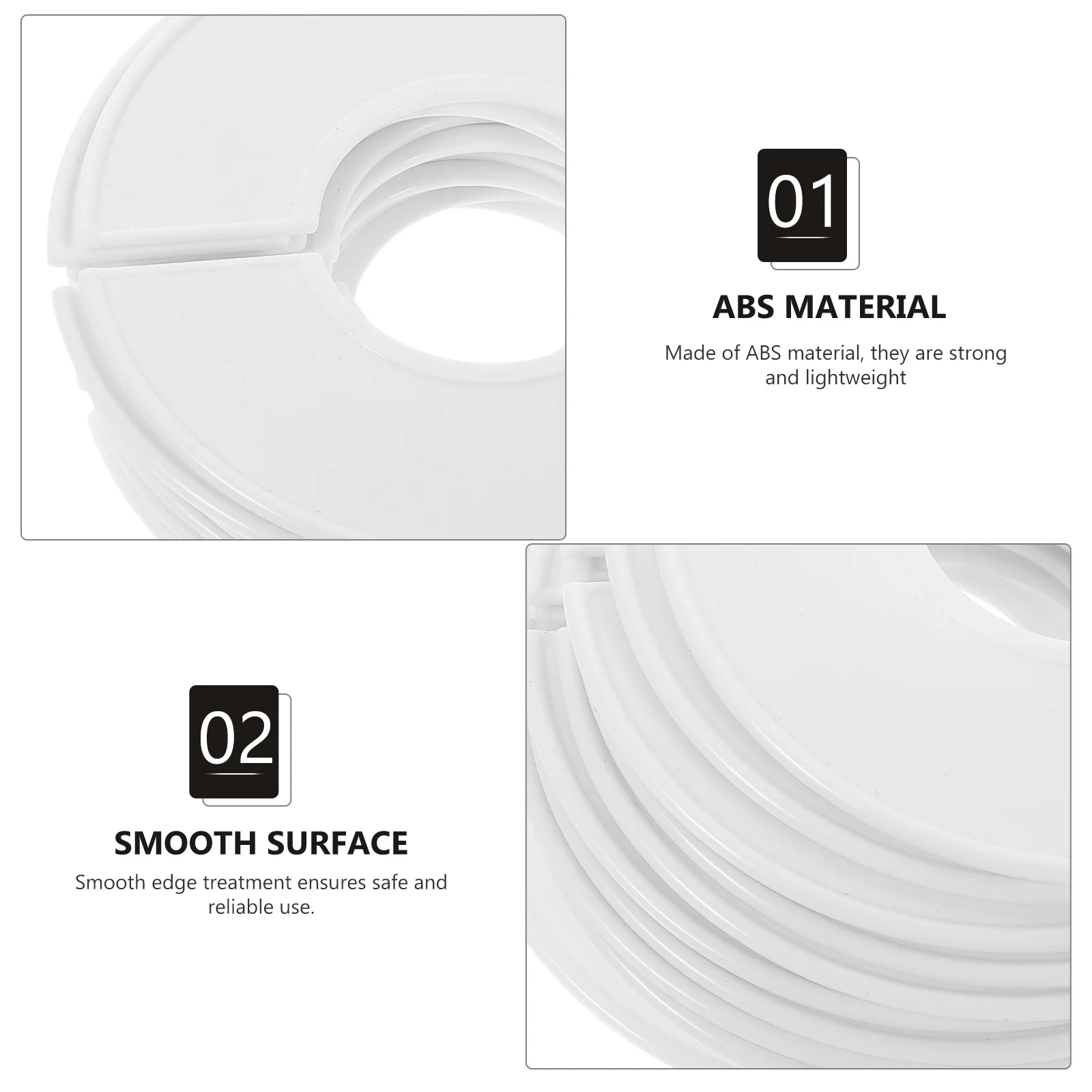 1 Set Of Clothes Size Wardrobe Closet Organization Plastic Hanger Separators Baby Clothing Rack Dividers Abs Sorting Tool For