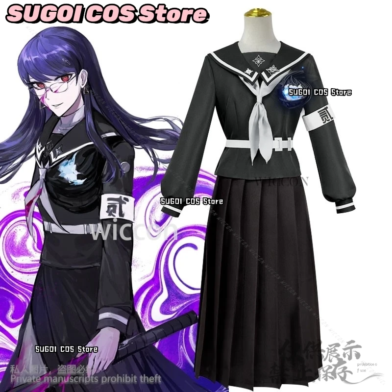 Shizuhara Hiruko Anime Game The Hundred Cosplay JK School Uniform Costume Sailor Long Dress Horror Jirai Kei Girls Customized