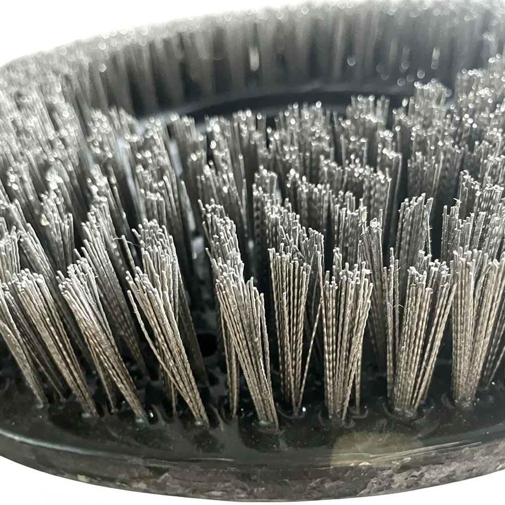 385mm鋼線ブラシ-大理石・花崗岩研磨用-円形研磨ブラシ-コンクリート床清掃用ブラシ