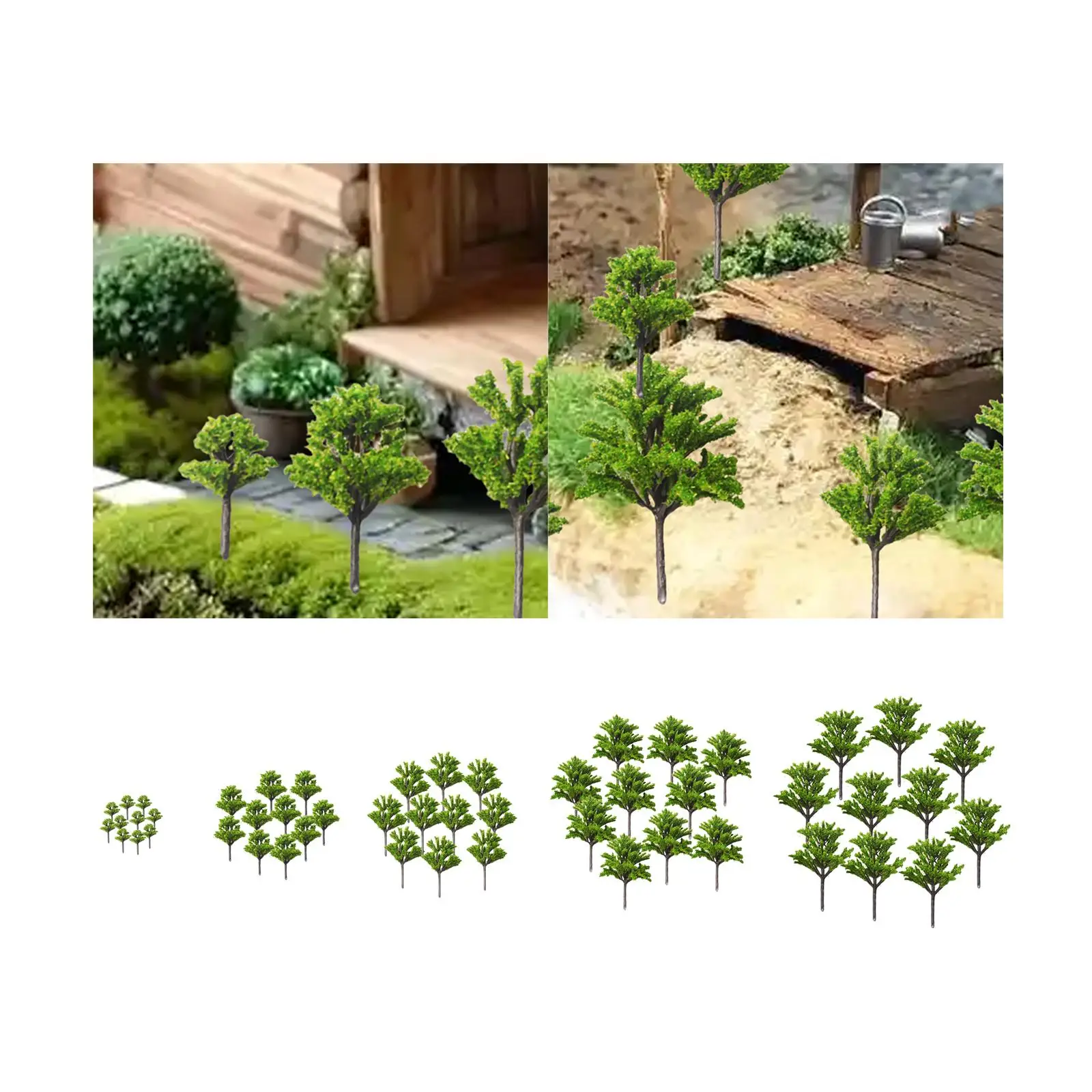 أشجار السكك الحديدية المصغرة نموذج المناظر الطبيعية أشجار الهندسة المعمارية لديوراما القطار بمقياس N