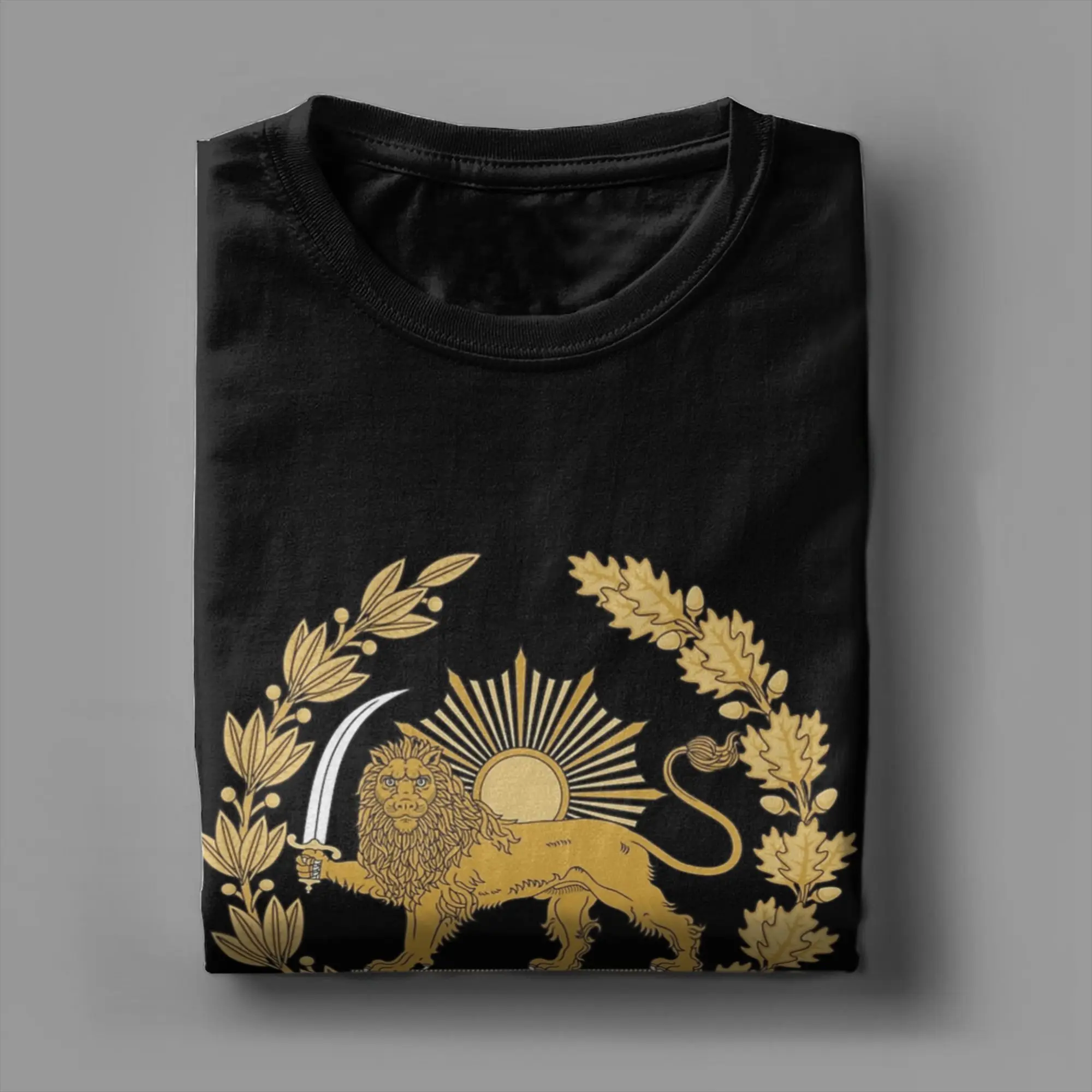 Camiseta con emblema de Irán Miga, camiseta divertida de algodón para hombre, camiseta con cuello redondo, ropa de manga corta de talla grande