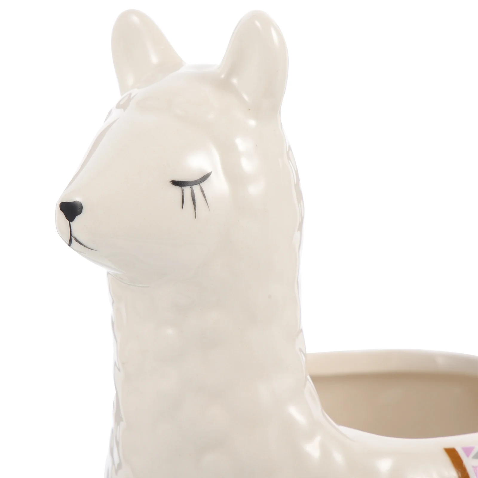 

Adorable Alpaca Shaped Ceramic Flowerpot for Succulents Small Desktop Planter Pot Office Decor Garden Bonsai Container