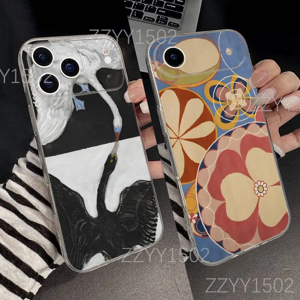 

Hilma af Klint Art Paintings Phone Case For iPhone 17,16,15,14,13,12,11 Pro,Max,Plus,X,XS,XR,SE4,E Mini Transparent Soft