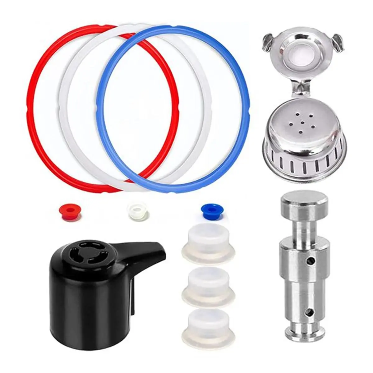 2026 Trend Replacement Parts Kit for Duo 5 & 6 Qt, Includes Steam Release Handle, Valve, Float Valve, Anti-Block Shield