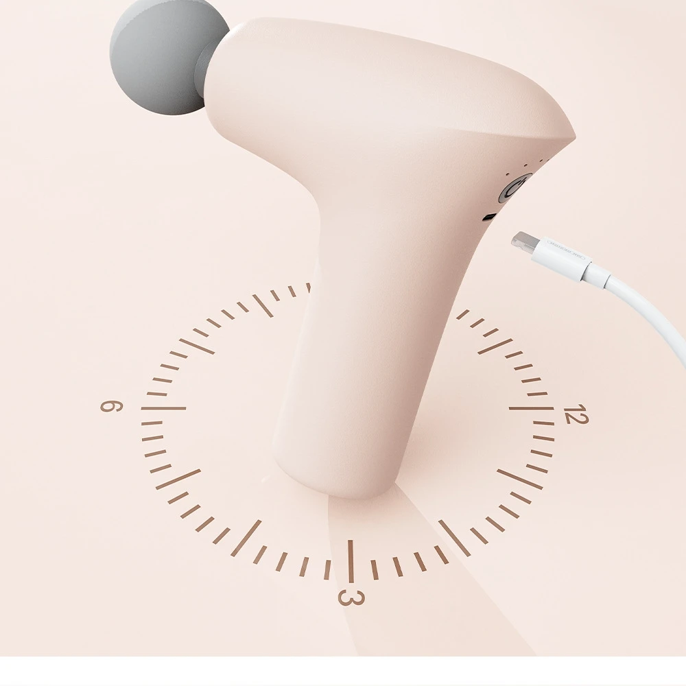 

Deep Tissue Massage Gun Portable Mini Electric Muscle Massager Suitable for Relieving Back Neck Body Pain 4 Heads & 6 Speeds