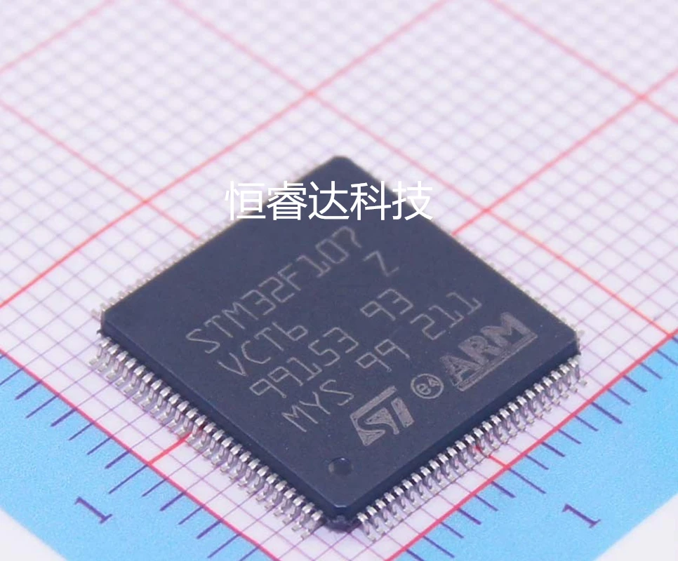 1-10pcs/lot STM32F107VCT6 STM32F107 32F107 LQFP-100 In Stock