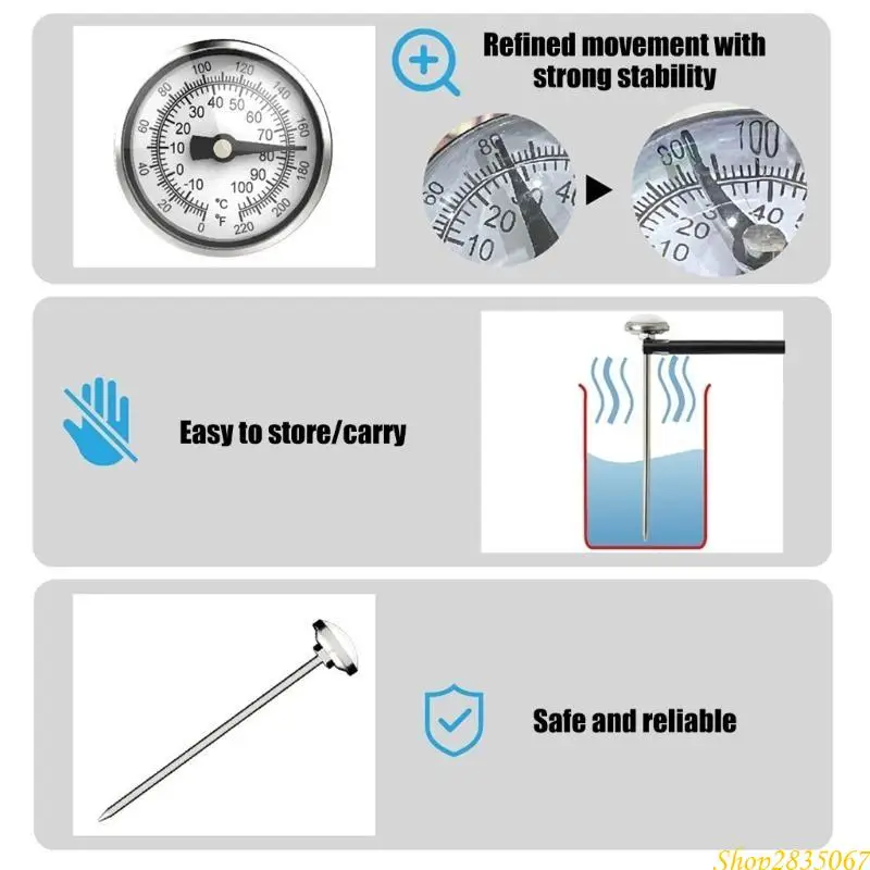 Sonde bimetalliche Gorde a temperatura Garza a temperatura alimentare Pannello rotondo per sicurezza e sapore professionale per