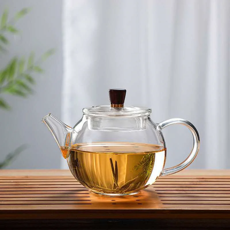 200ml Small Glass Teapot With Filter Heat-resistant Kung Fu Tea Set Flower Puerh Tea Pot Household Tea Kettle Teaware