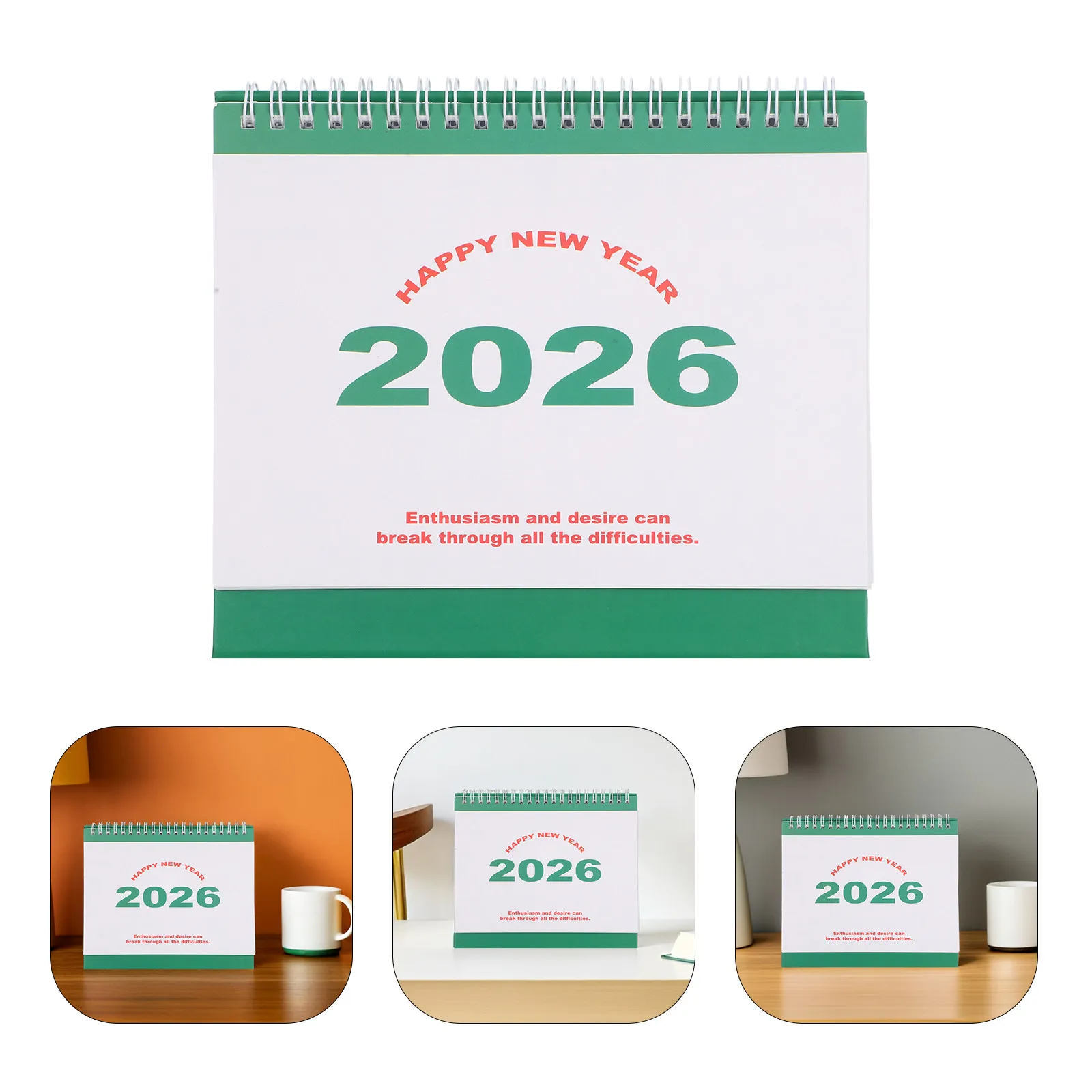 

Desk Flip Calendar 2026 Minimalist Standing Monthly Planner Spiral Thick Paper Perfect for Teachers Professionals Compact