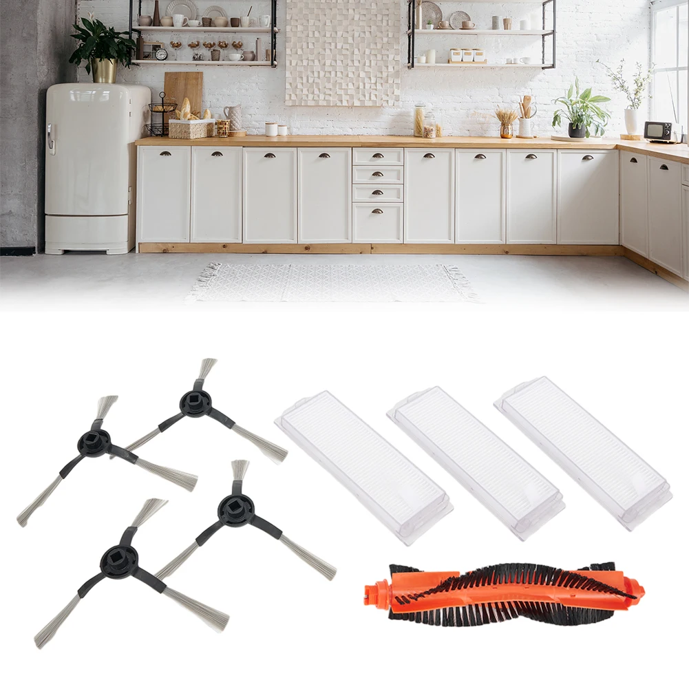 Replacement Parts Kit For Wyze WVCR200S Robot Vacuum With Side Brushes Roller And Filters For Deep Carpet Cleaning Maintenance