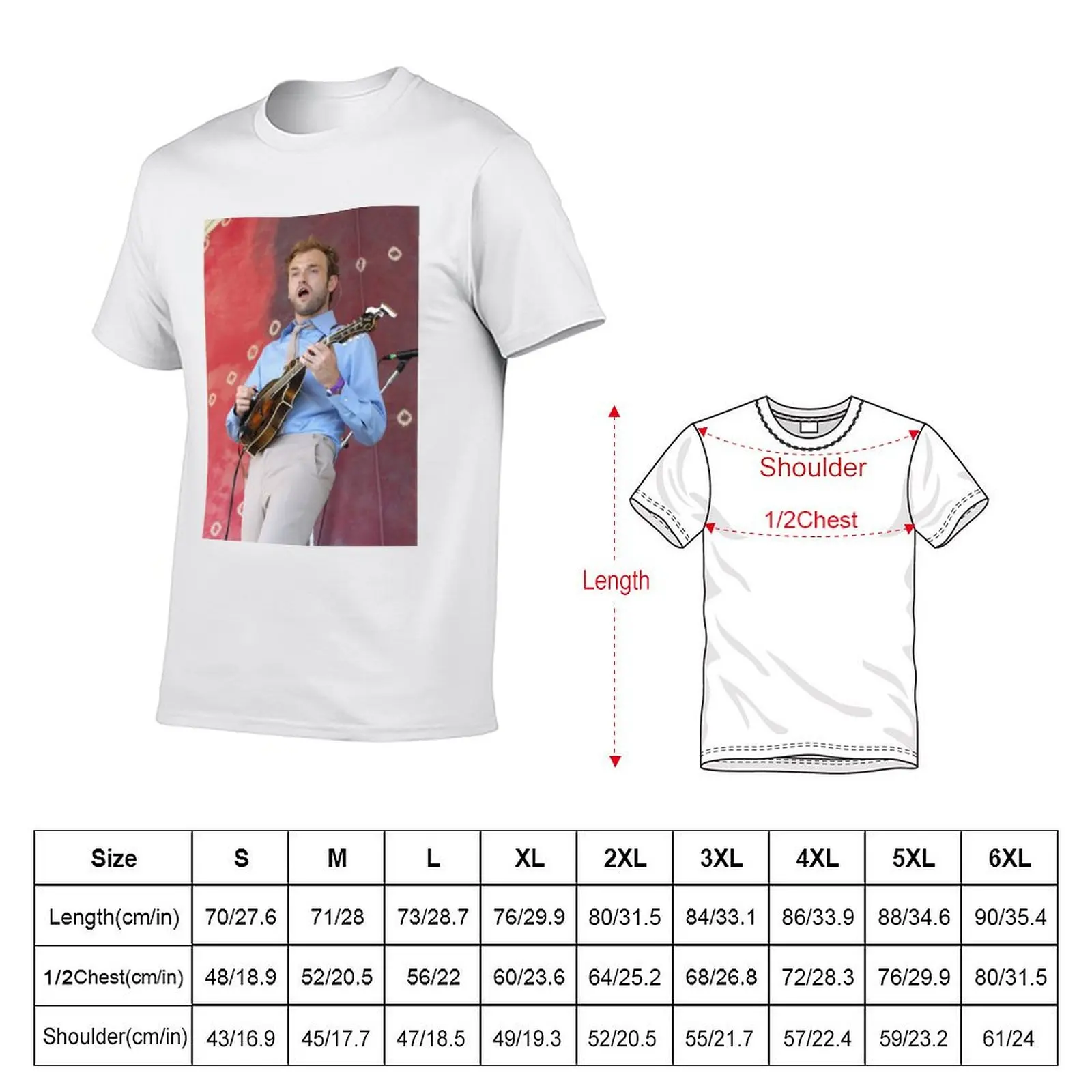 Chris Thile Punch Brothers Photograph T-Shirt Soft Casual Short Sleeve Cotton Tee