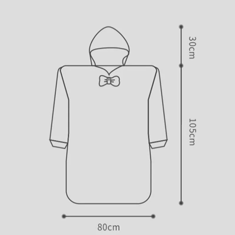 Hooded Coral Fleece Bathrobe Thick Absorbent Long Sleeve Women Winter Home Bath Towel Robe