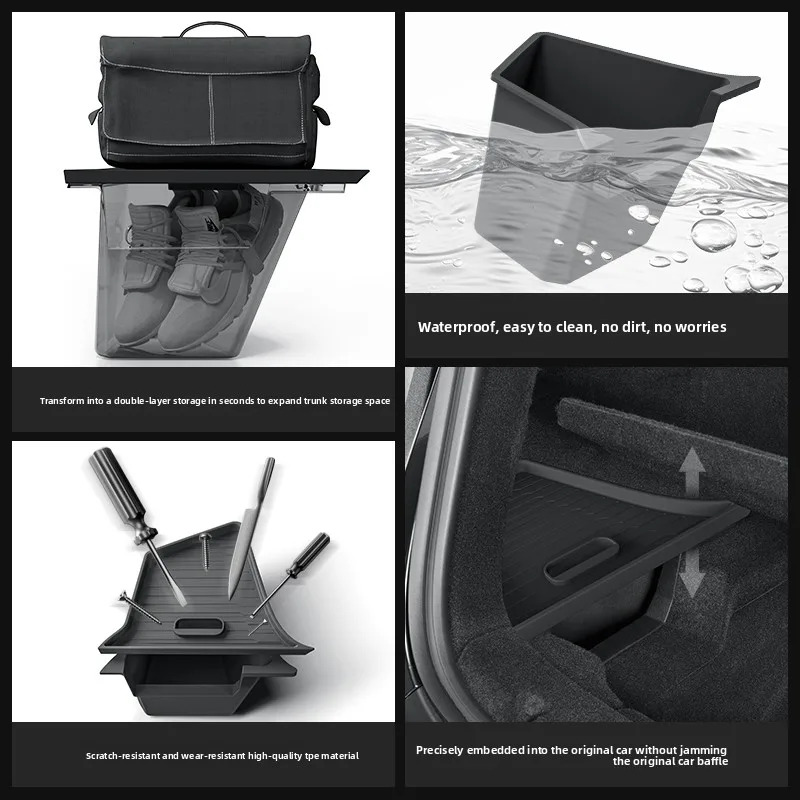 

For Tesla Model Y Juniper trunk storage bucket side storage box Y box storage box accessories