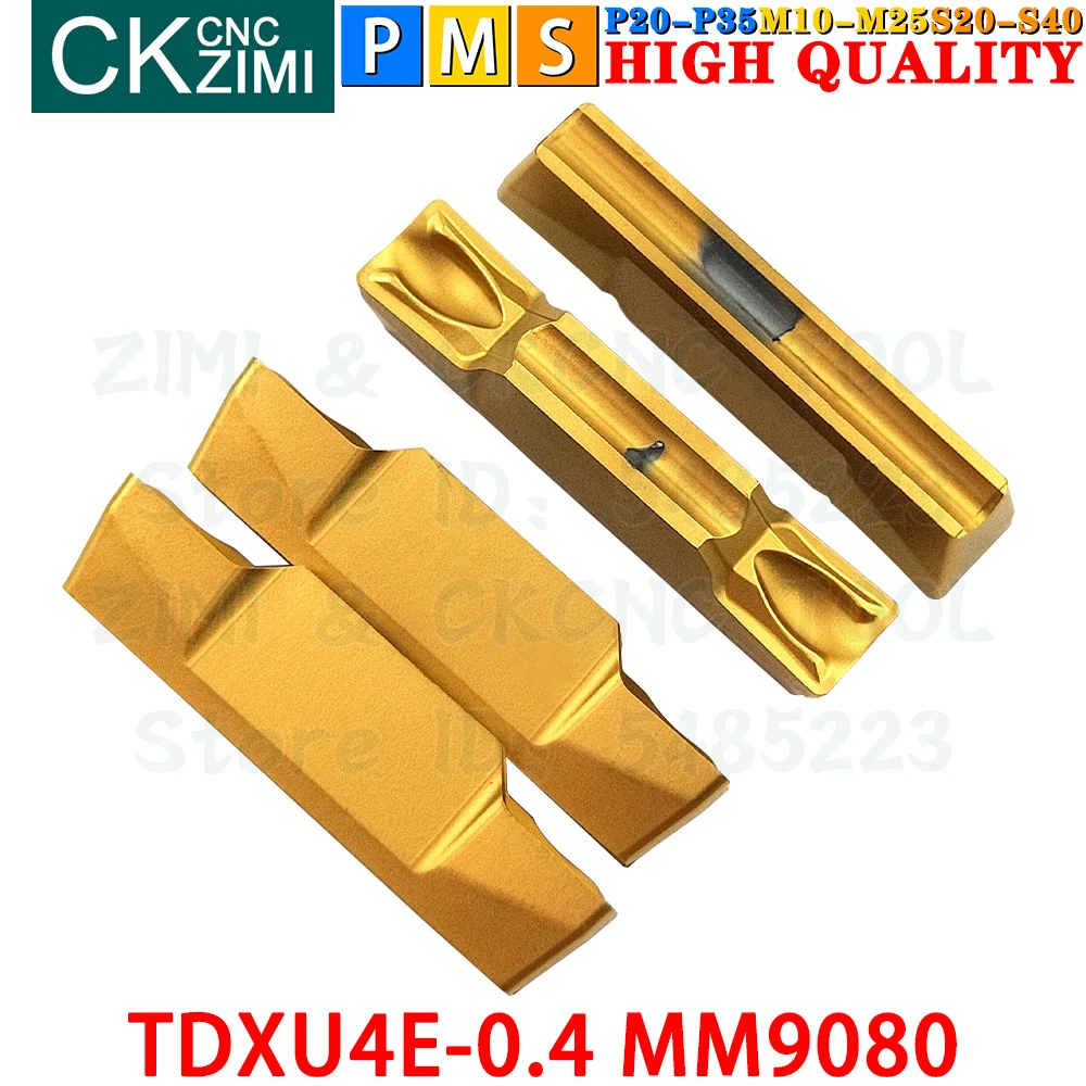 TDXU4E-0.4 MM9080 TDXU4E 0.4 Carbide Inserts Cutting Grooving Inserts Tools TDXU CNC Parting Metal Lathe Milling Turning Tools