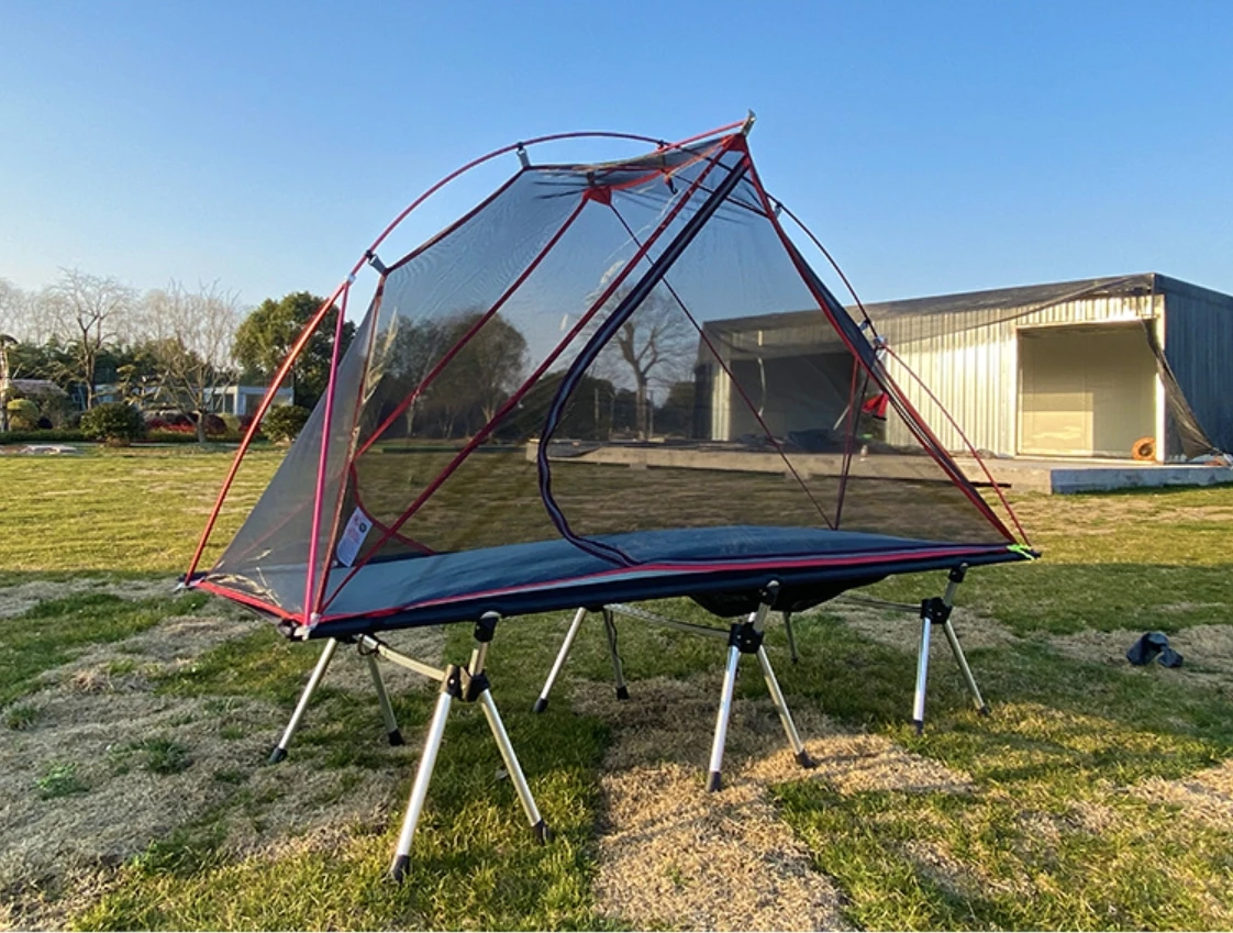 Lightweight Portable 1 Person Folding Double Layer Off Ground Camping Cot Tent