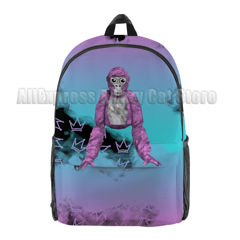 حقيبة ظهر Gorilla Tag Monke ذات سعة كبيرة من Oxford Monkey للكمبيوتر المحمول اللوحي حقيبة كتف للمراهقين حقيبة مدرسية للتخييم والهدايا النسائية #3