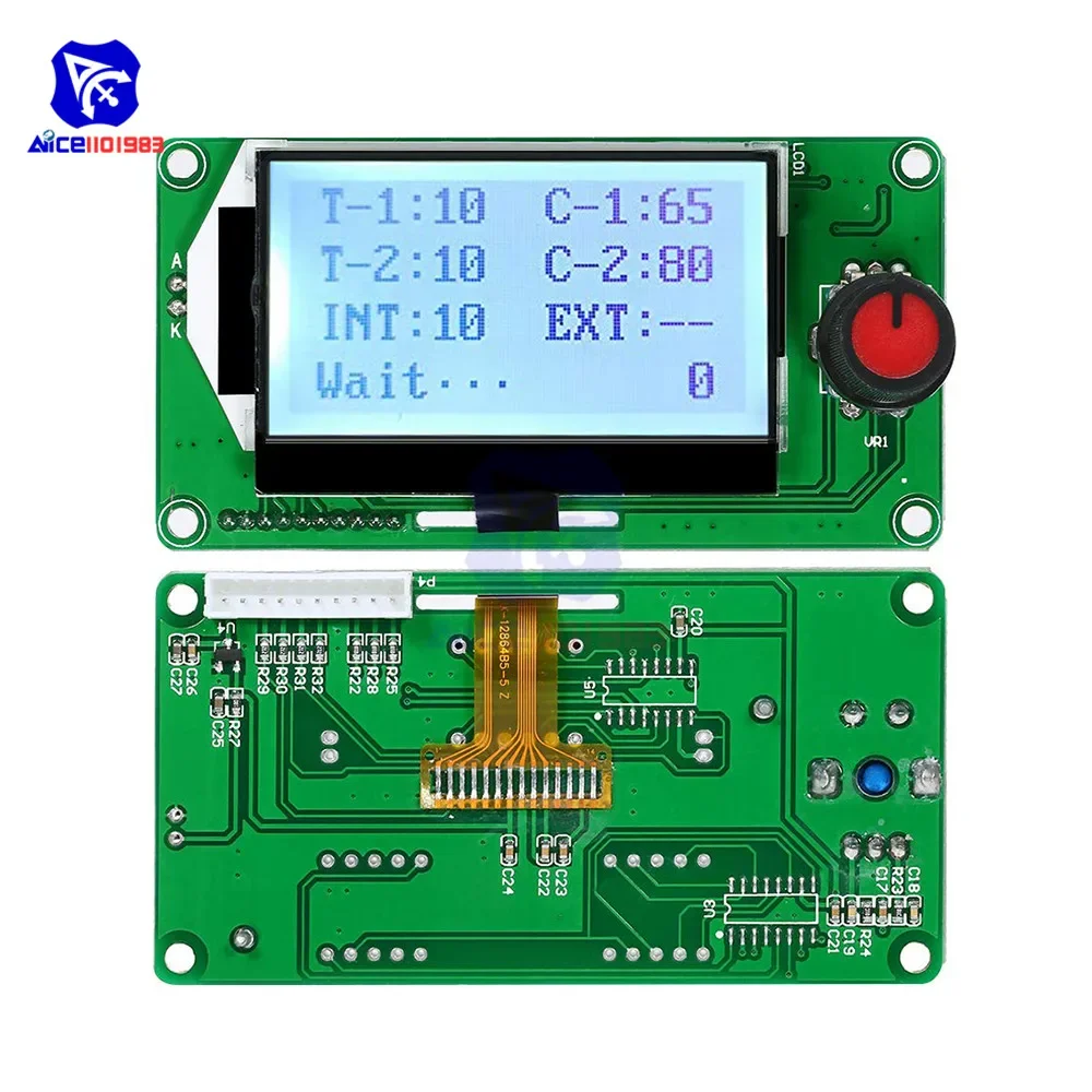 diymore 100A/40A Digital LCD Spot Welder Control Module Double Pulse Control Panel for Household Battery Welding Equipment