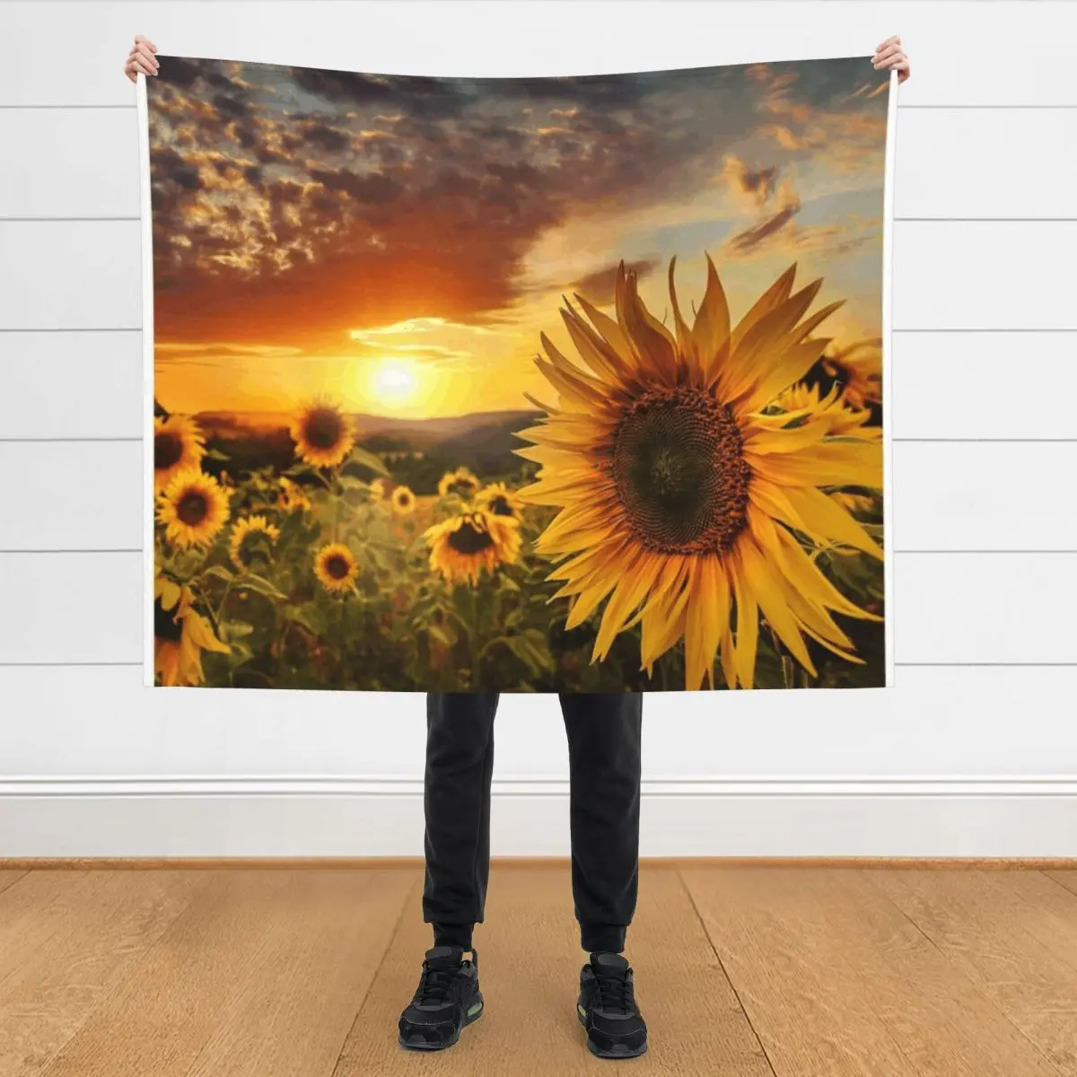 

Sunflowers Throw Blanket Plaid on the sofa Decoratives manga Designers Blankets