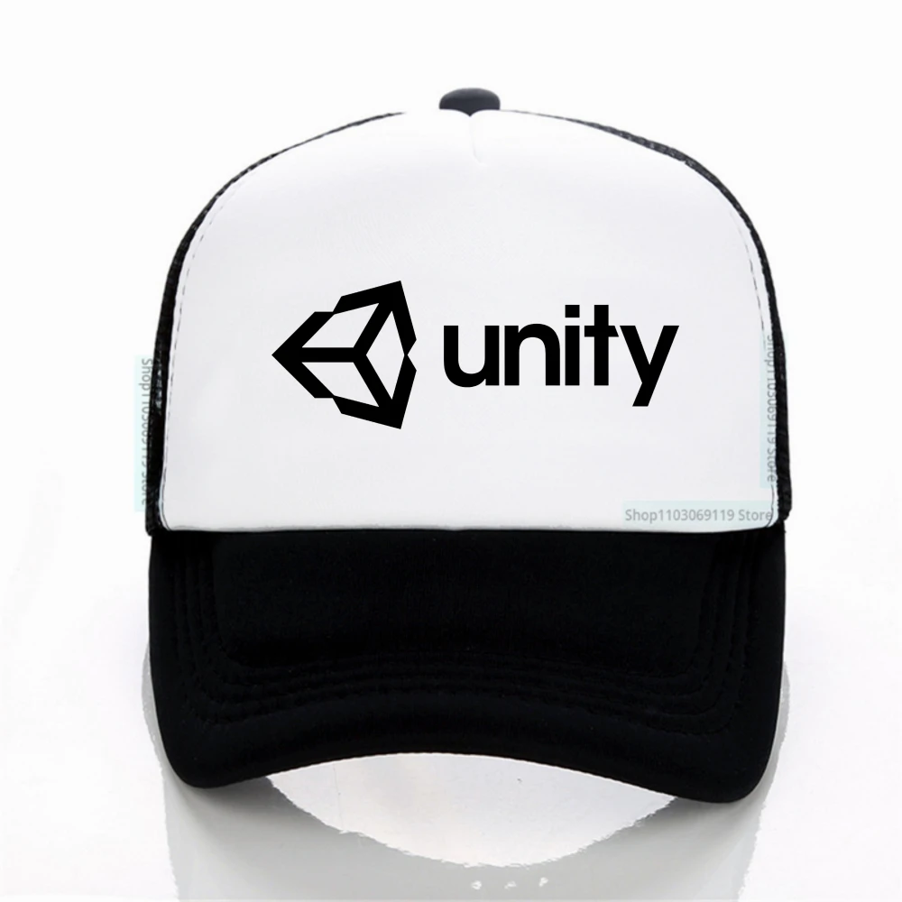 

Unity Logo Breathable Mesh Baseball Cap Outdoor Women Adjustable Sunscreen Peaked Hat fashion summer casual Snapback Dad Hats