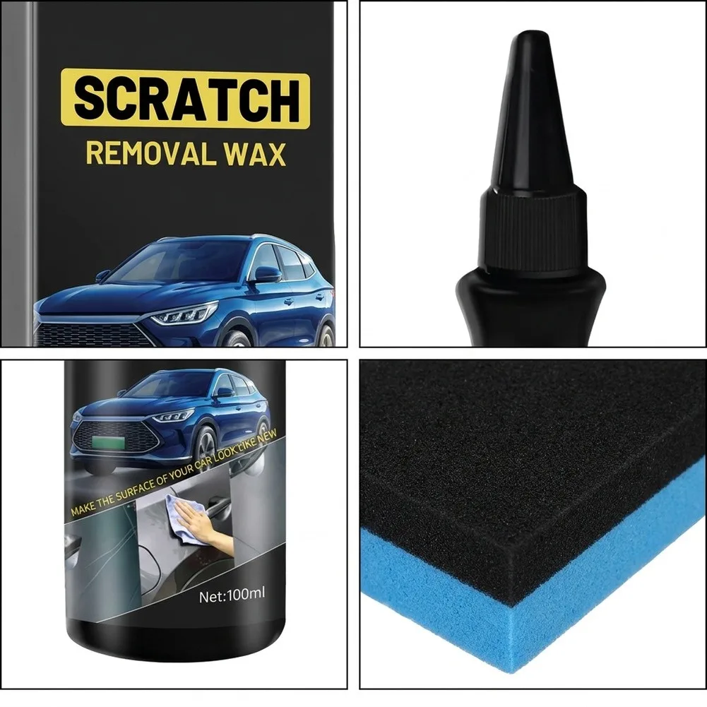 Black Scratch Repair Paste for Car Touch-up Cleaner and Polisher Compatible with Most Vehicle Exterior Surfaces