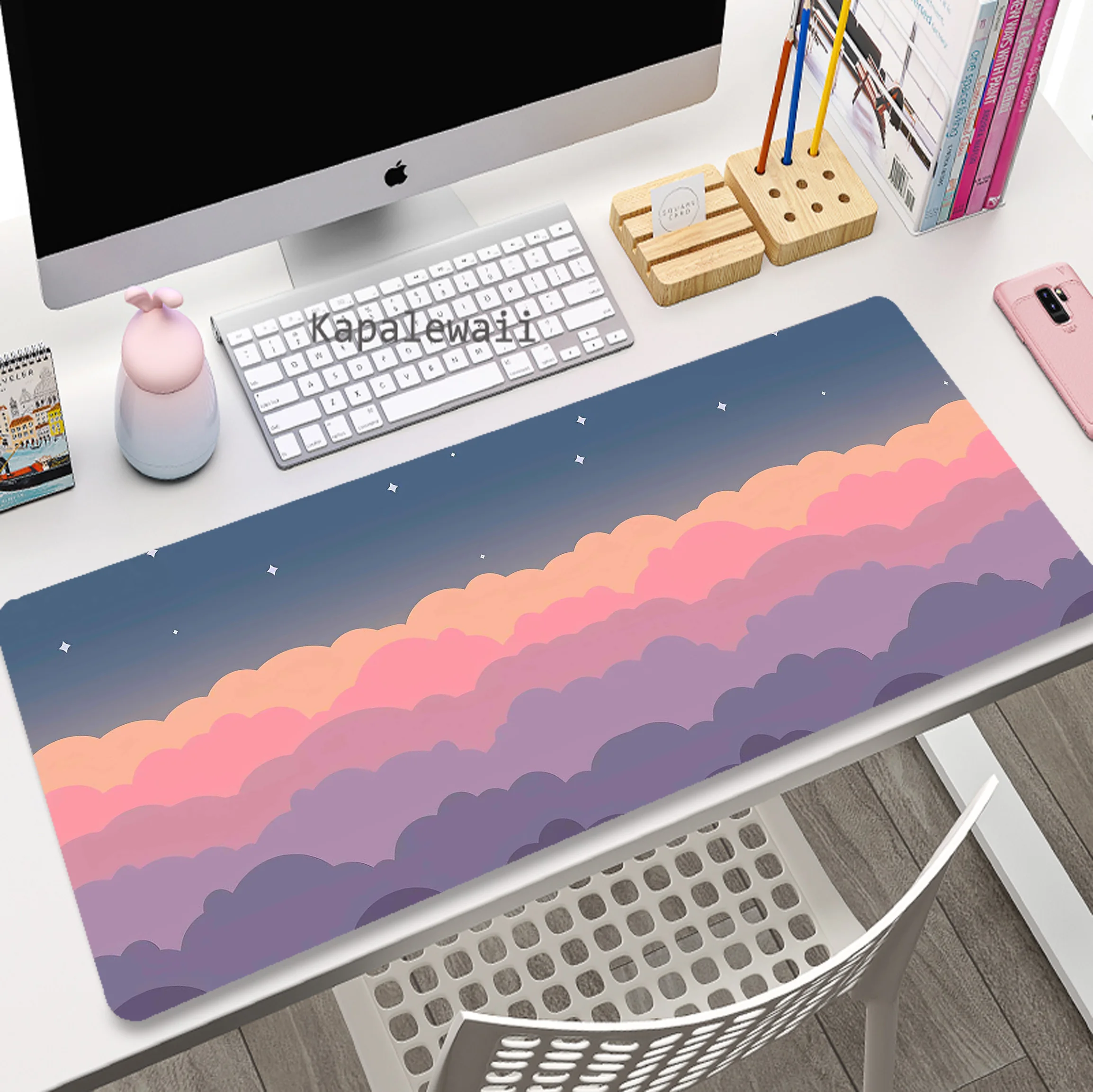 

Pink sky Cloud kawaii Gaming Mousepad Gamer Mousemat Mouse Mat Desk Pad XXL 90x40cm Mouse Pad Keyboard Mat Pc Tapis de Souris