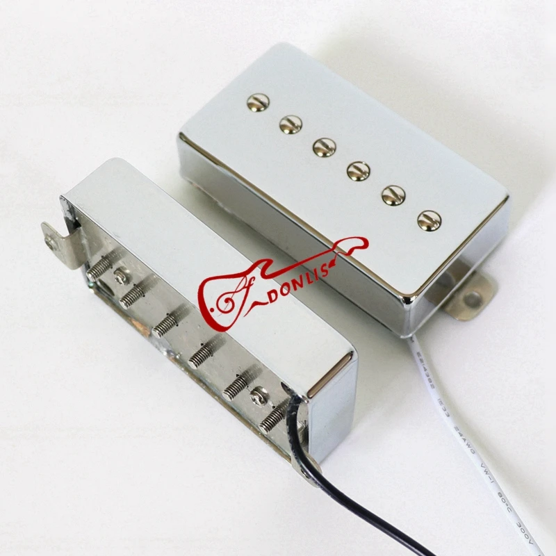 Donlis P90 Style Humbucker Size Alnico Magnet LP جيتار لاقط مع غطاء فضي من النيكل ولوح أساسي
