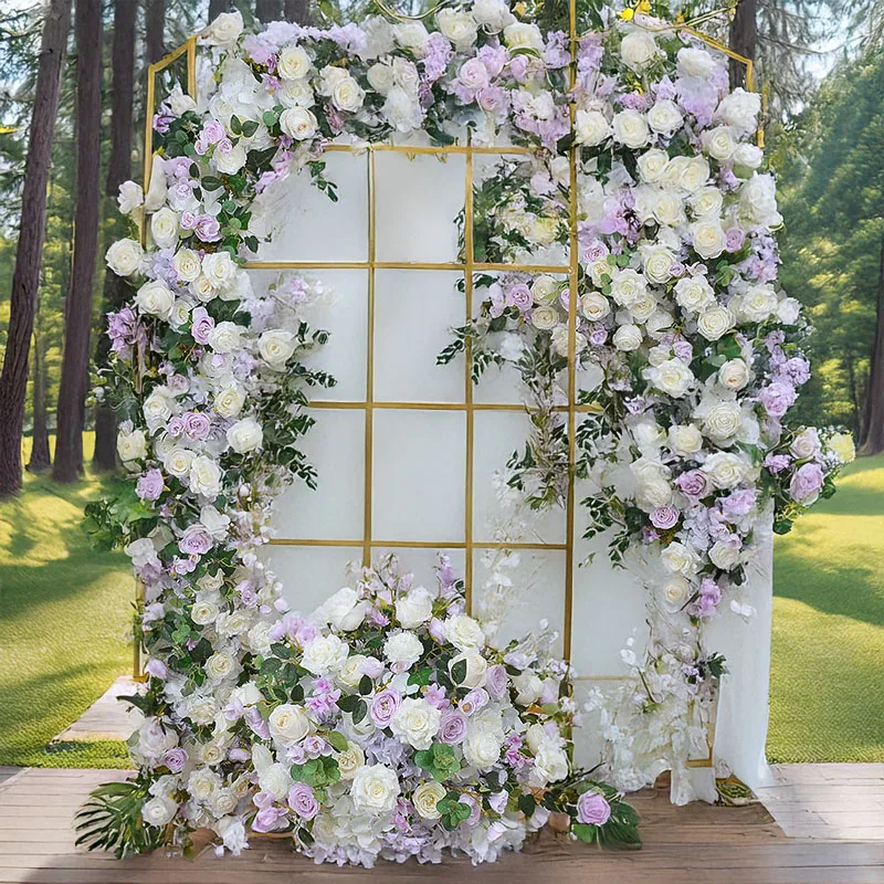 

Must Have Decor Essential 2M Purple Rose Wedding Flower Rows Eye Catching Window Decor Upgrade Exhibition Archway Style