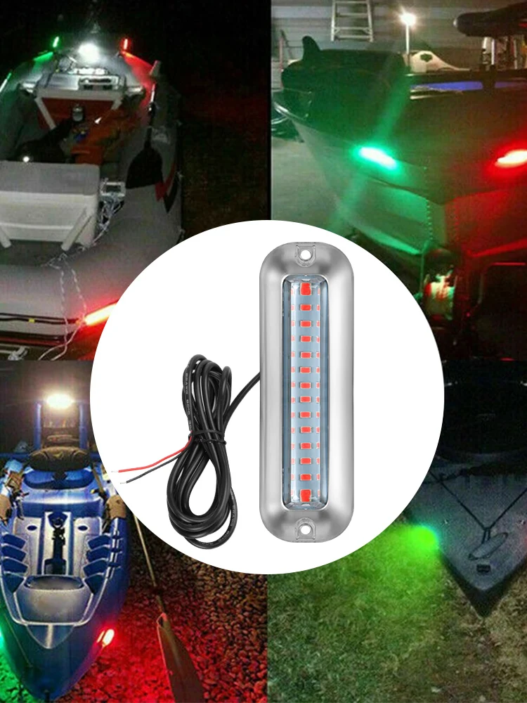 10-30V Indicator Side Marker Lights For Boat Marine Underwater Pontoon Transom Lamps LED Trailer Truck Position Light Waterproof