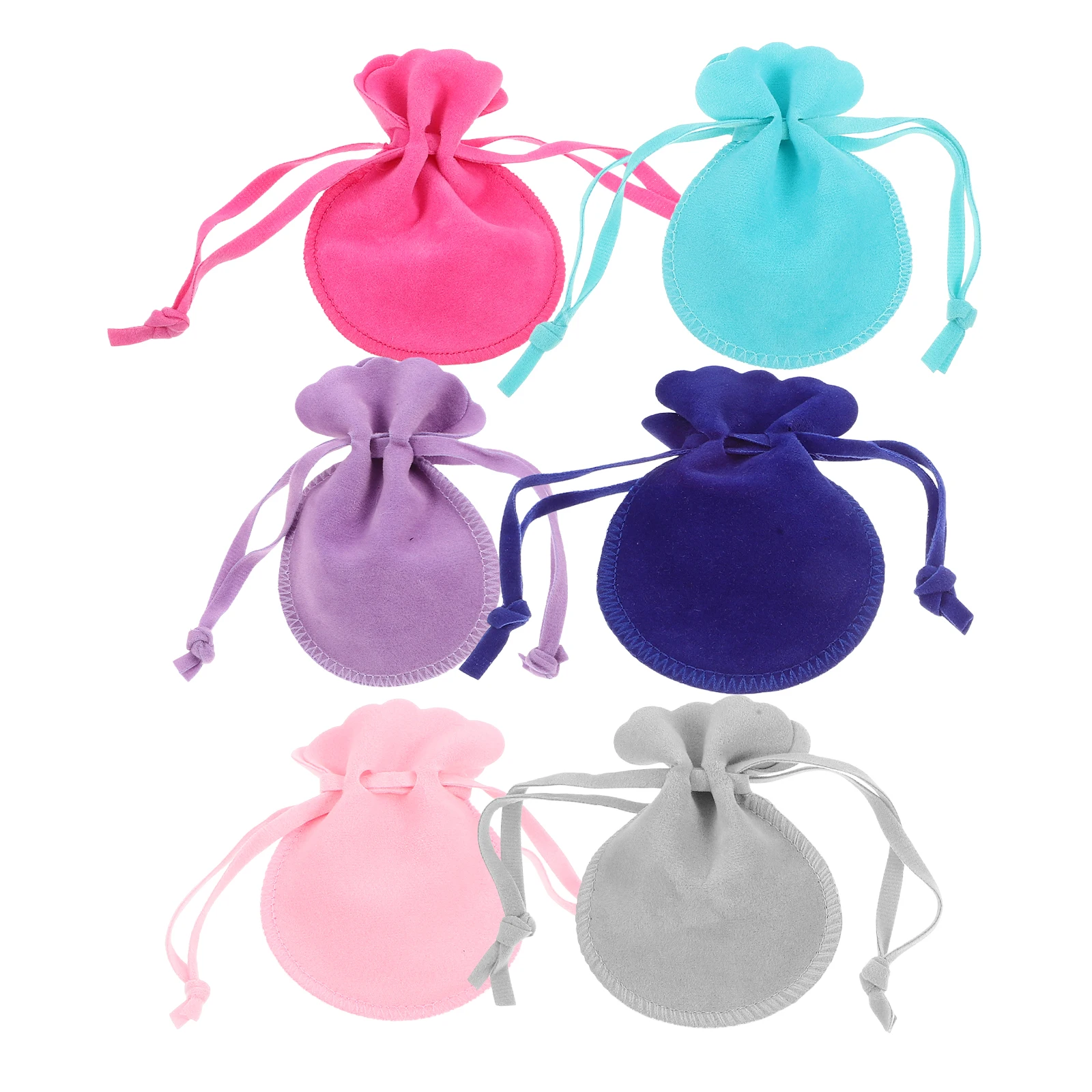 6 Pcs Jewelry Bag Jewerly Packaging Bags Bagged Party Favors Flannel Display Drawstring Pouch
