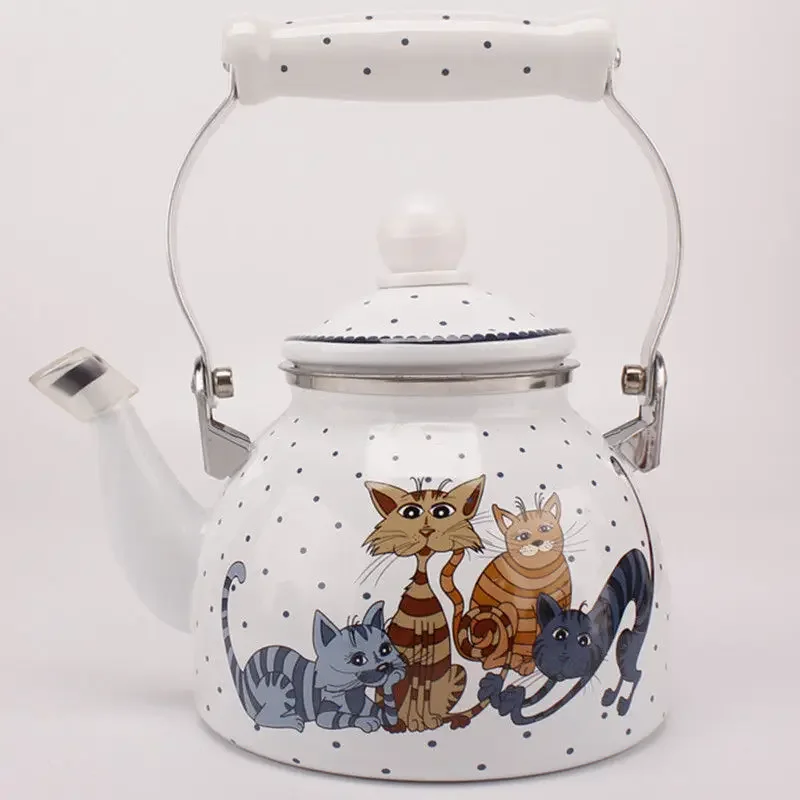 Porcelain Enamels Teapot Kettle Coffee Milk Teapot Medicine Pot Induction Cooking Gas Universal Household