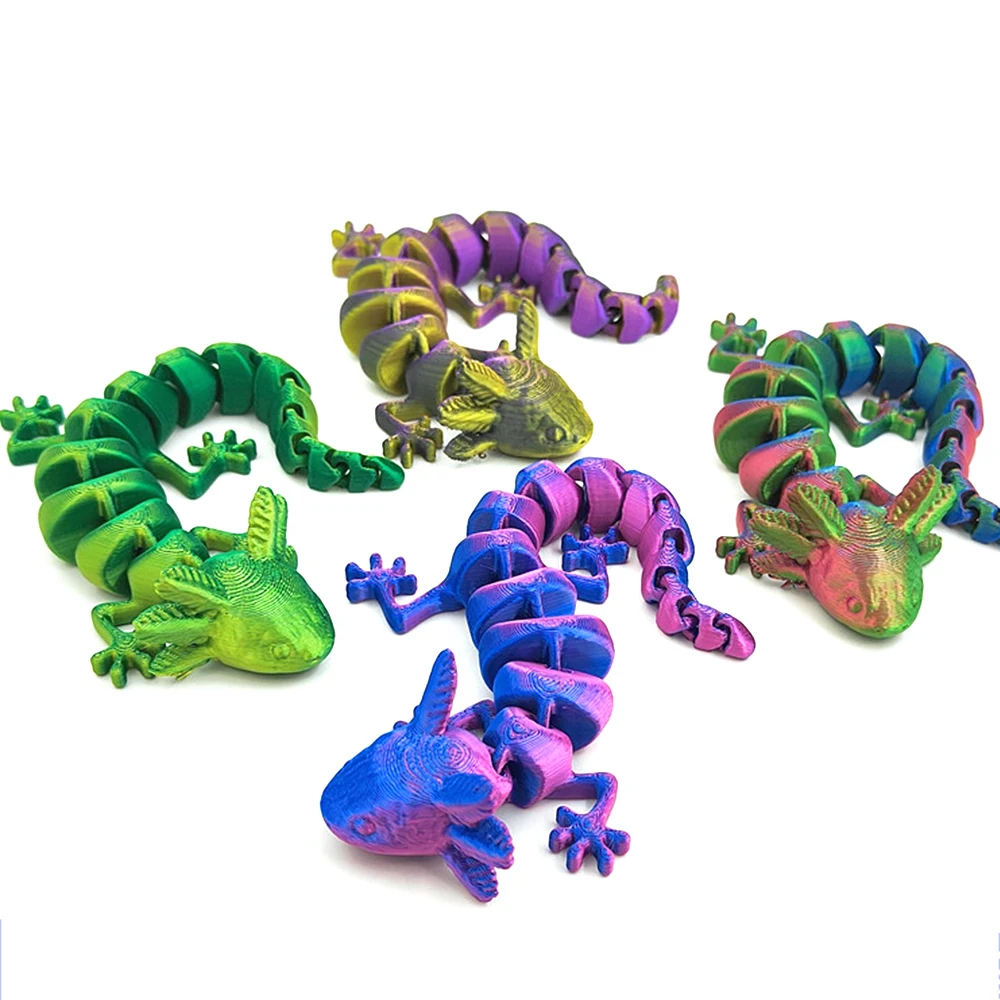 3D Gedruckt Spielzeug Salamander Figuren Modell Multi-gelenk Bewegliche Ornament Dekorative Desktop Kreativität Neuheit Kinder Geschenke Spielzeug