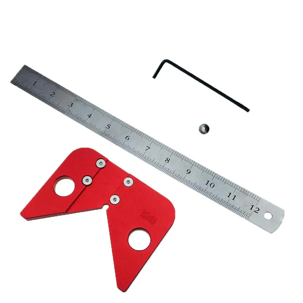 Круглые центральные линии, линейка для рисования и рулетка и инструменты для рисования