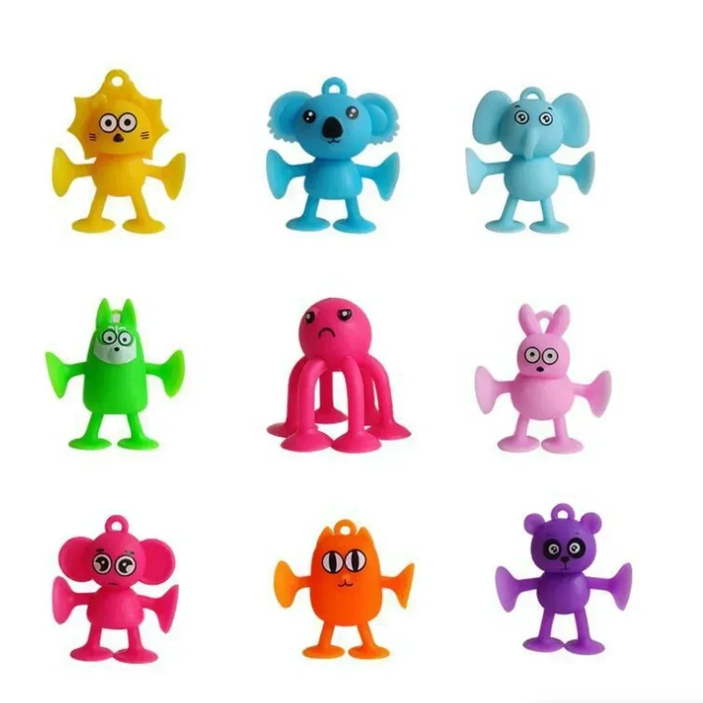 Silicone Animal Shape Building Blocks Toy Suction Game for Kids Stress Release Parent-Child Interactive конструктор большой