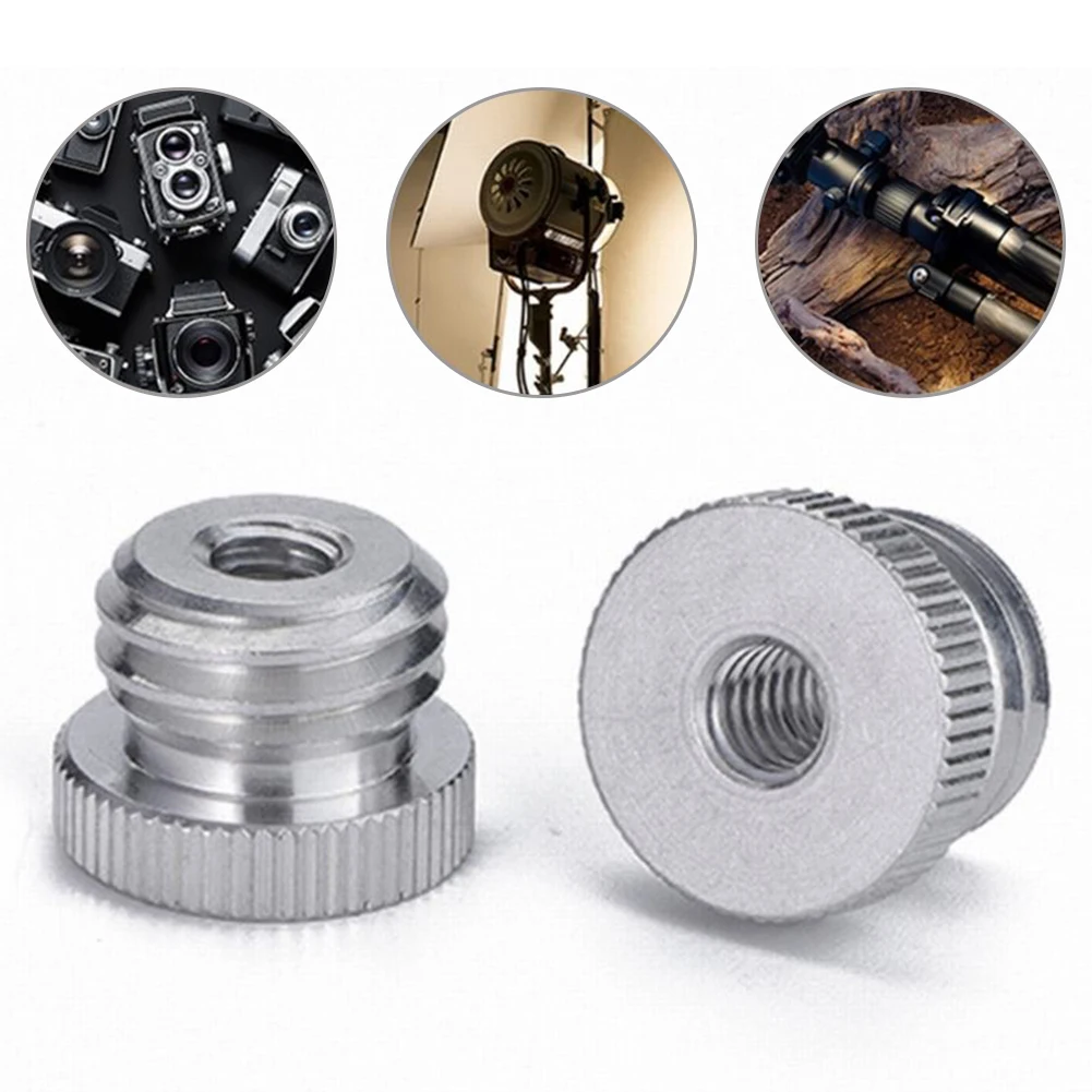 5/8 Inch Male To 1/4 Inch Female Mic Screw Tripod Stand Threaded Adapter Smooth Aluminum Alloy Leveler Tool Accessories