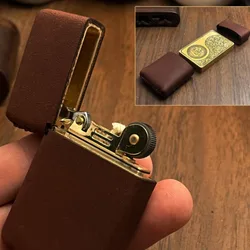 Durable Protective Sleeve Lighter Cover Hand-stitched Cowhide Case for Zorro ZL8 Lighter Cover
