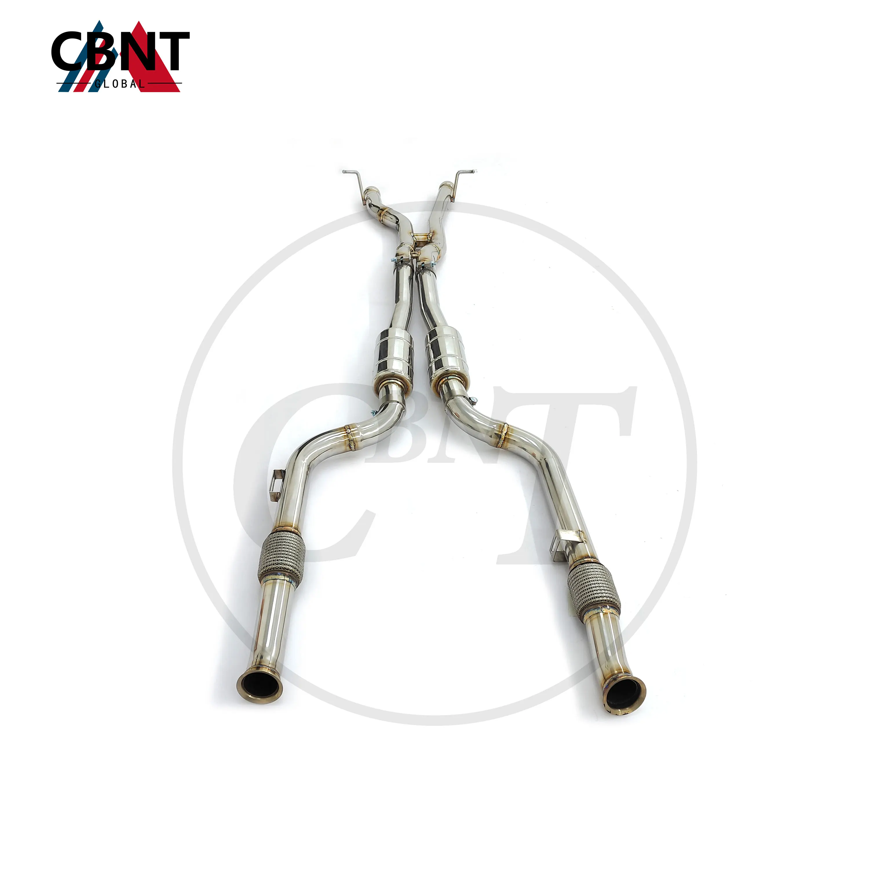 

CBNT Exhaust Midpipe for Mercedes-Benz C43 AMG W205 3.0T Midpipe With Resonators High Quality SS304 Performance Exhaust Systems