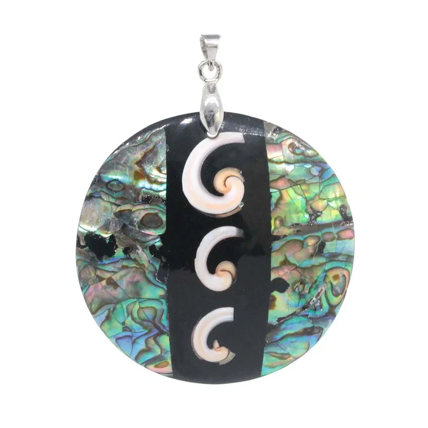 Charms Natural Abalone Shell Round Pendants For Women Mother of Pearl White Shell Choice Men Jewelry