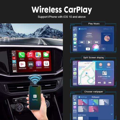 Imagen 2 del producto Dongle inalámbrico CarPlay para coche Android, inalámbrico, Android, Auto, Carlinkit, reproducción de coche, iOS, pantalla de espejo, adaptador USB Mirrorlink CCPA