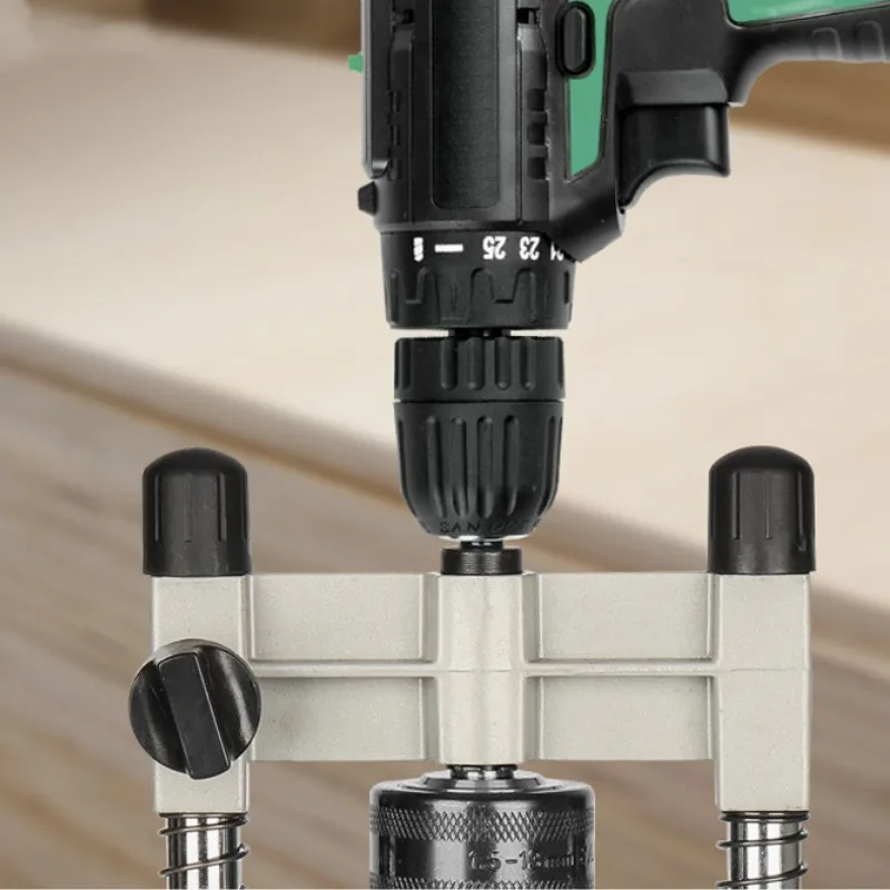 Allsome Precision Drill Holder Pipe Drill Holder Stand Drilling Guide with Adjustable Angle and Removeable Handle DIY tool