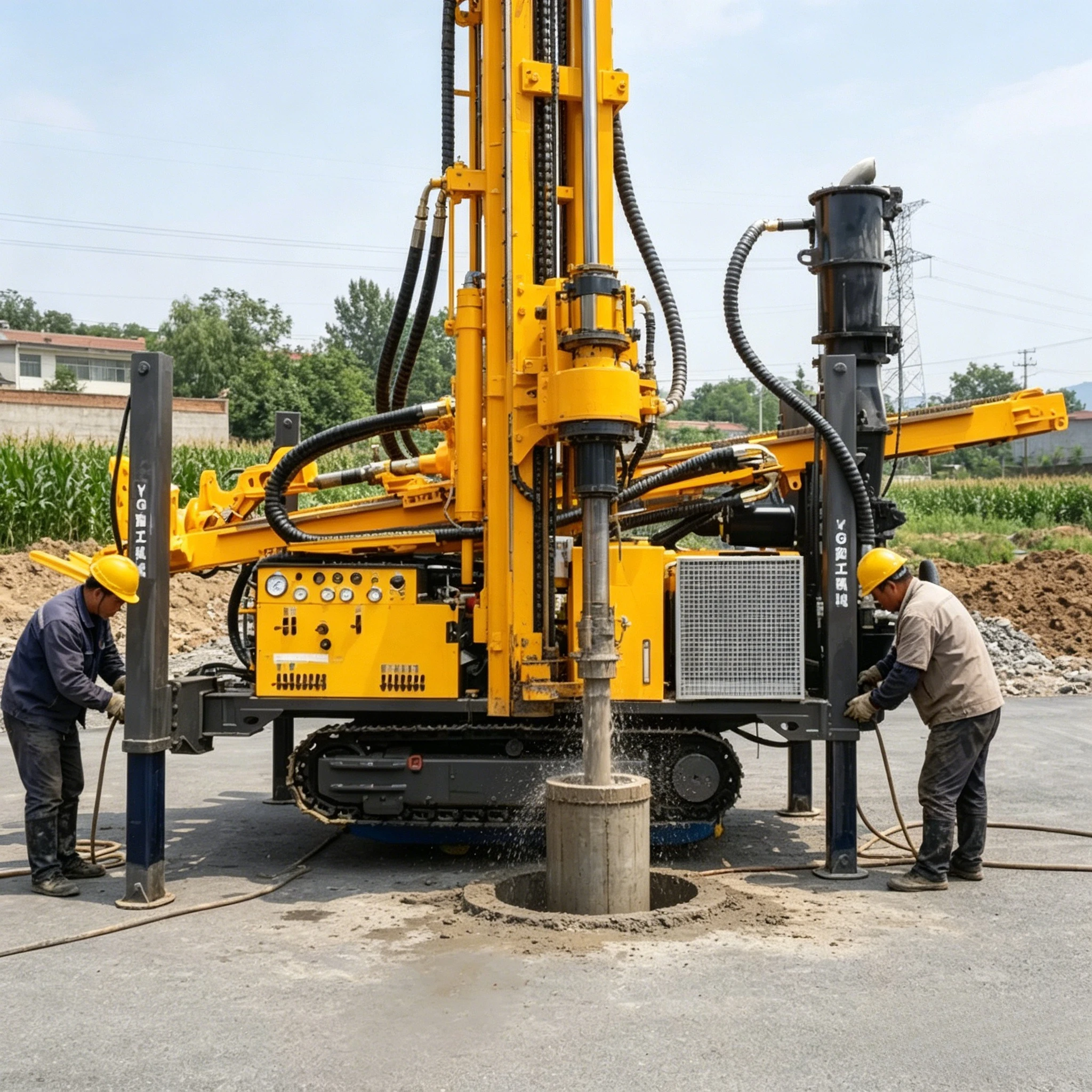 Reverse Circulation Drilling Rig RC Borehole Drilling Machine Continuous Sampling Drill Rig for Water Well Foundation Customized
